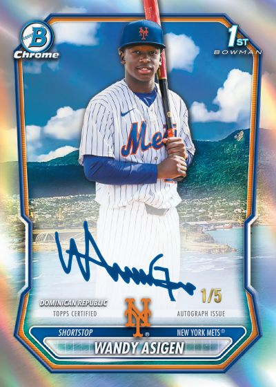Wandy Asigen 2026 Bowman Chrome 1st Bowman autograph card